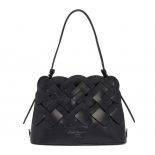 Prada Women Leather Prada Tress Handbag-Black
