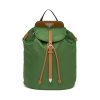 Prada Women Nylon and Saffiano Leather Backpack-Green