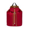 Prada Women Nylon and Saffiano Leather Backpack-Red