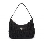 Prada Women Nylon and Saffiano Leather Mini Bag