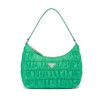 Prada Women Nylon and Saffiano Leather Mini Bag