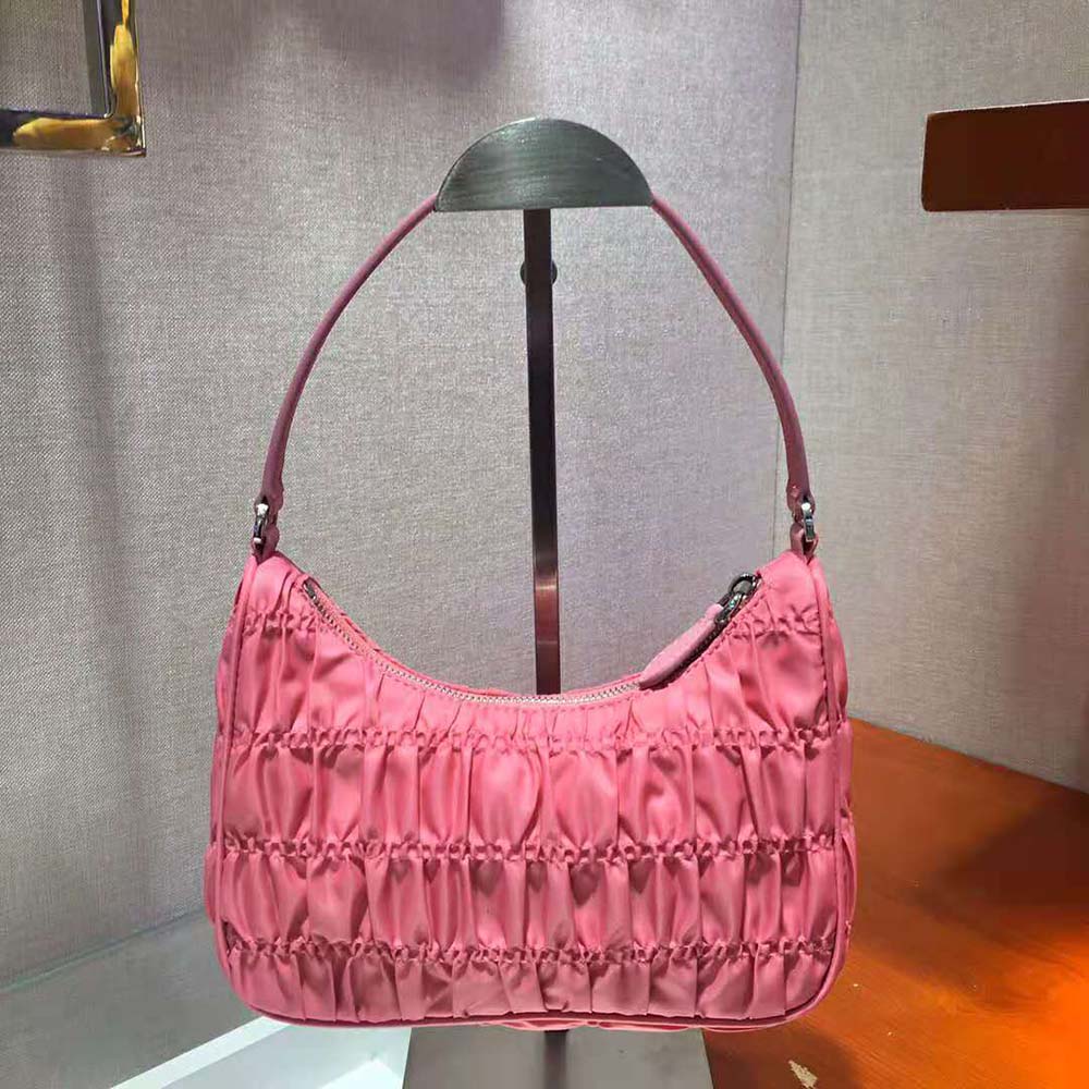 Prada Mini Bag Nylon and Saffiano Leather Pink in Nylon/Leather