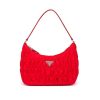 Prada Women Nylon and Saffiano Leather Mini Bag