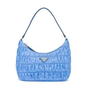 Prada Nylon And Saffiano Leather Mini Bag in Blue