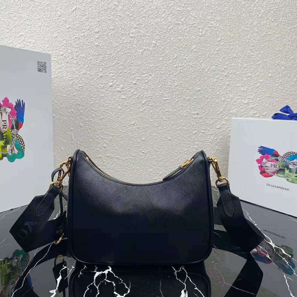 Prada Women Prada Re-Edition 2005 Saffiano Leather Bag-Black 3 Prada Women Prada Re-Edition 2005 Saffiano Leather Bag-Black - Image 3