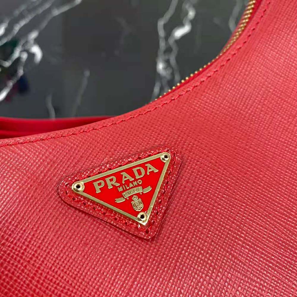 Prada Women Prada Re-Edition 2005 Saffiano Leather Bag-Red 9 Prada Women Prada Re-Edition 2005 Saffiano Leather Bag-Red - Image 9