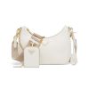 Prada Women Prada Re-Edition 2005 Saffiano Leather Bag-White 12 Prada Women Prada Re-Edition 2005 Saffiano Leather Bag