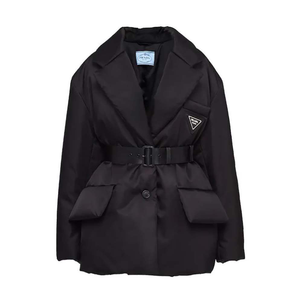 prada women's black coat