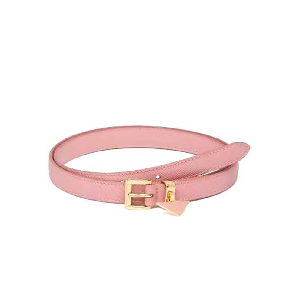Prada Women Saffiano Leather Belt-Pink
