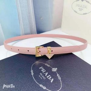 Prada Women Saffiano Leather Belt-Pink