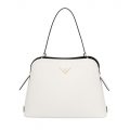 Prada Women Saffiano Leather Prada Matinee Bag-White 11 Prada Women Saffiano Leather Matinee Handbag