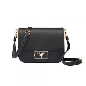 Prada Women Saffiano Leather Prada Embleme Bag