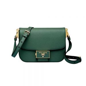 Prada Women Saffiano Leather Prada Embleme Bag