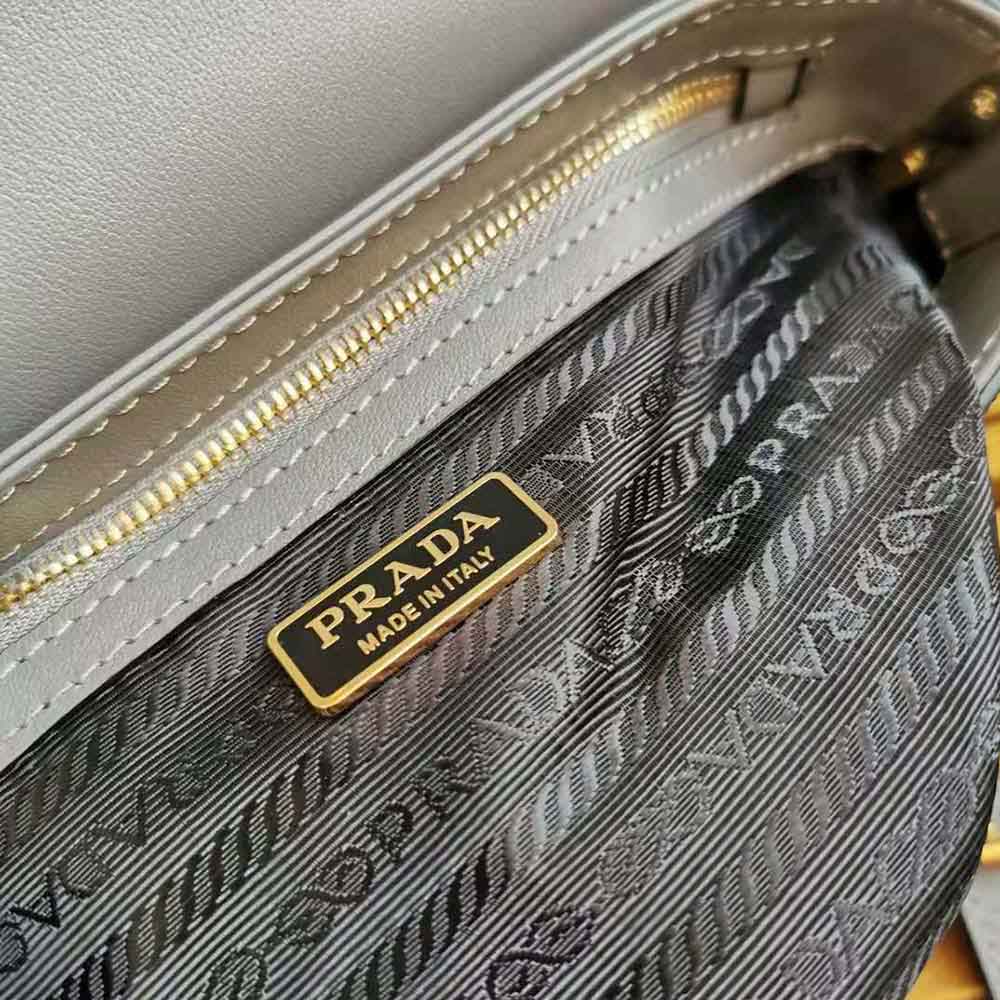 83 images of Prada 1BD217 Embleme Saffiano leather bag in Pink Saffiano ...