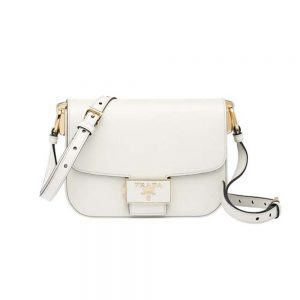 Prada Women Saffiano Leather Prada Embleme Bag