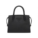 Prada Women Saffiano Leather Prada Monochrome Bag-black