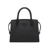 Prada Women Saffiano Leather Prada Monochrome Bag-Black 12 Prada Women Saffiano Leather Prada Monochrome Bag