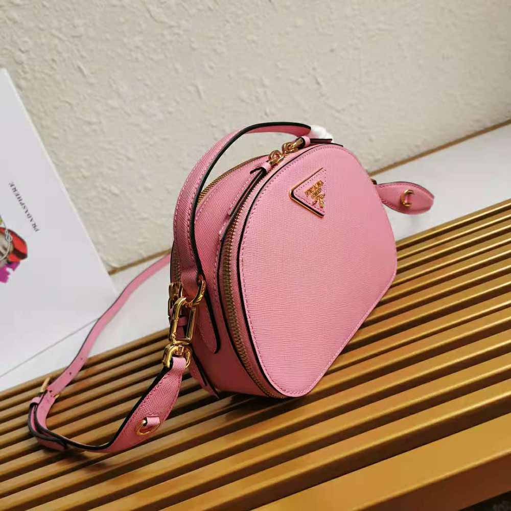 Prada Odette Saffiano Leather Bag - Pink