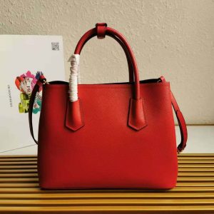 Small Saffiano Leather Double Prada Bag