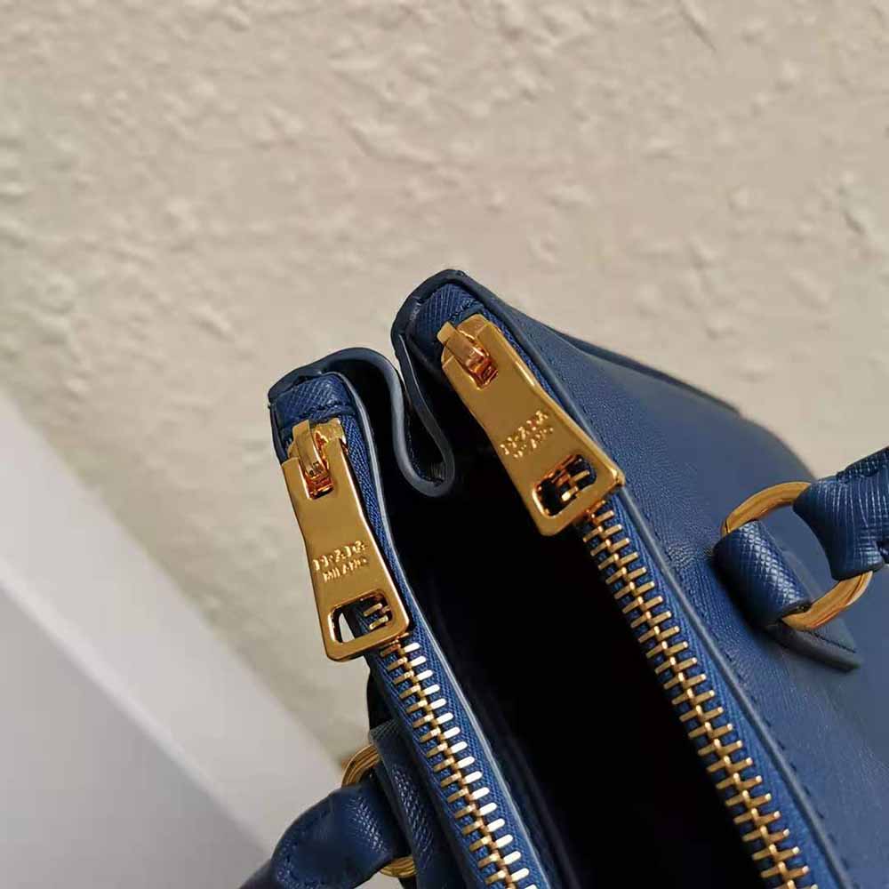 Prada Women Small Saffiano Leather Prada Galleria Bag-Navy 7 Prada Women Small Saffiano Leather Prada Galleria Bag-Navy - Image 7