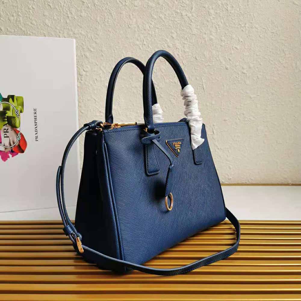 Prada Women Small Saffiano Leather Prada Galleria Bag-Navy 3 Prada Women Small Saffiano Leather Prada Galleria Bag-Navy - Image 3