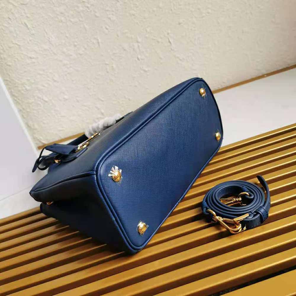 Prada Women Small Saffiano Leather Prada Galleria Bag-Navy 6 Prada Women Small Saffiano Leather Prada Galleria Bag-Navy - Image 6