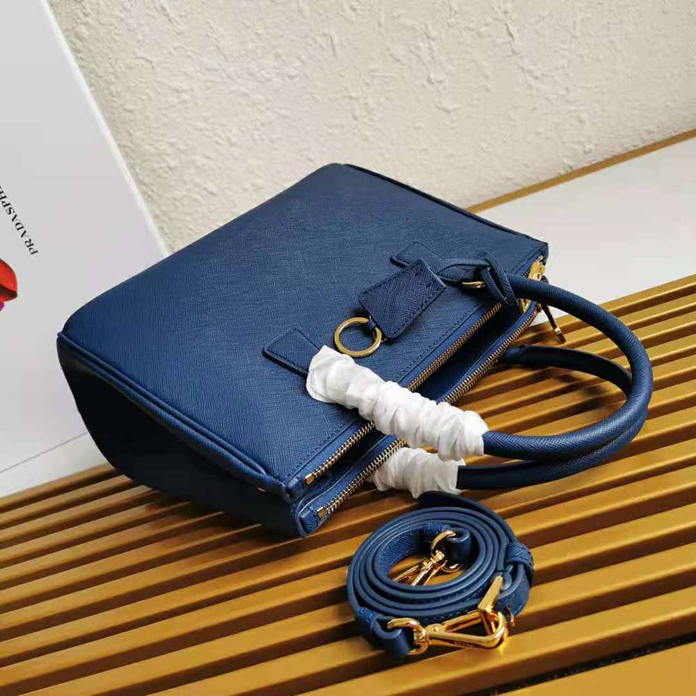 Prada Women Small Saffiano Leather Prada Galleria Bag-Navy 5 Prada Women Small Saffiano Leather Prada Galleria Bag-Navy - Image 5