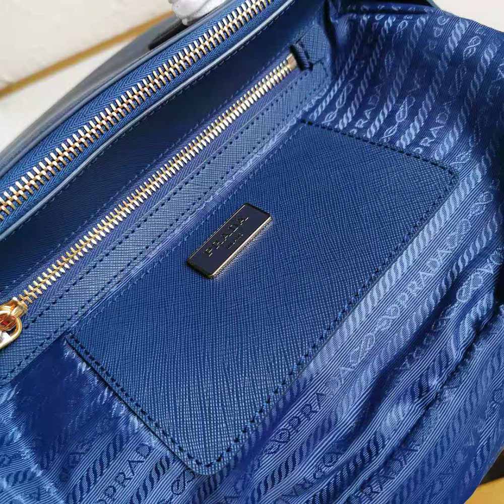 Prada Women Small Saffiano Leather Prada Galleria Bag-Navy 9 Prada Women Small Saffiano Leather Prada Galleria Bag-Navy - Image 9