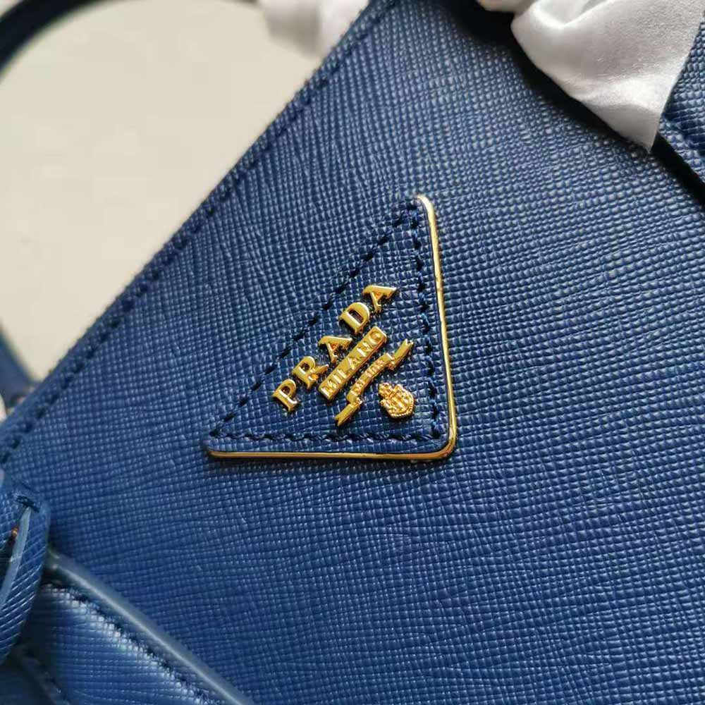 Prada Women Small Saffiano Leather Prada Galleria Bag-Navy 8 Prada Women Small Saffiano Leather Prada Galleria Bag-Navy - Image 8