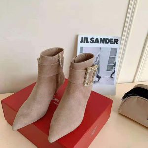 roger vivier suede ankle boots