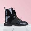 Roger Vivier Women Viv' Rangers Metal Buckle Ankle Boots in 1.5cm Heel-Black