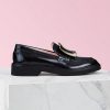 Roger Vivier Women Viv' Rangers Metal Buckle Loafers-Black