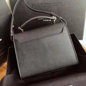 Saint Laurent YSL Women Cassandra Mini Top Handle Bag in Grain DE Poudre  Embossed Leather
