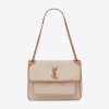 Saint Laurent YSL Women Niki Medium in Cotton canvas and Vintage Leather