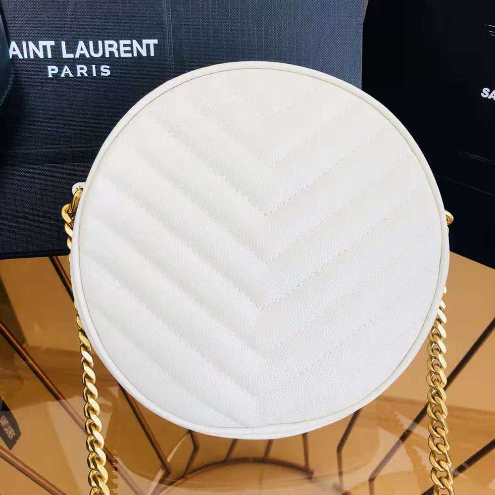 Ysl vinyl discount round camera bag