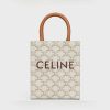 Celine Women Mini Vertical Cabas in Triomphe Canvas with Celine Print