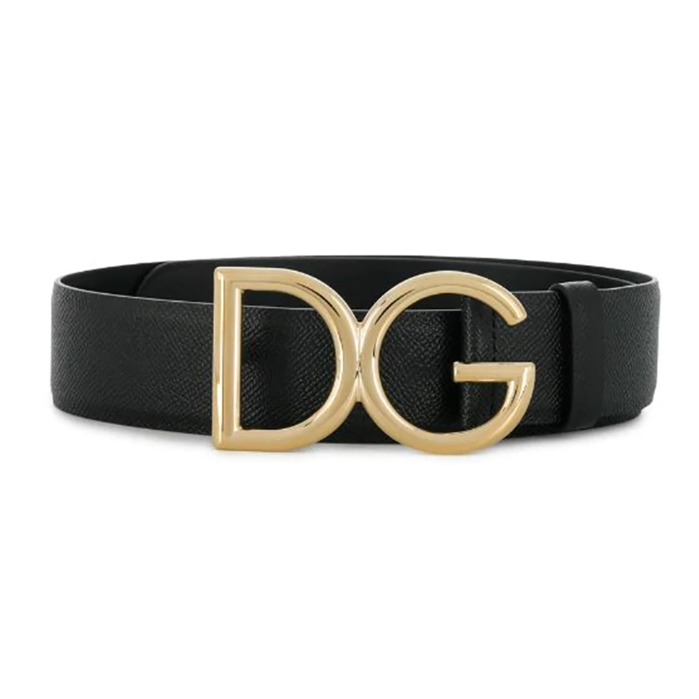 Dolce & Gabbana Women's Calfskin Belt with DG Logo - Natural - Belts