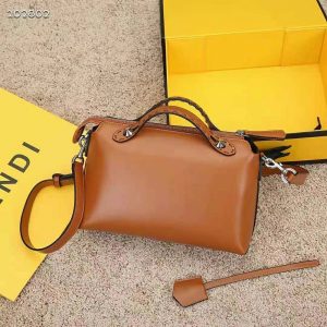 Fendi Yellow Leather Medium By The Way Boston Bag Fendi