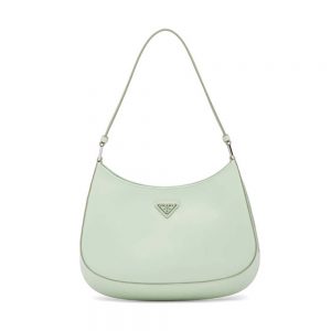 Prada Women Prada Cleo Brushed Leather Shoulder Bag-aqua