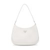 Prada Women Prada Cleo Brushed Leather Shoulder Bag-white