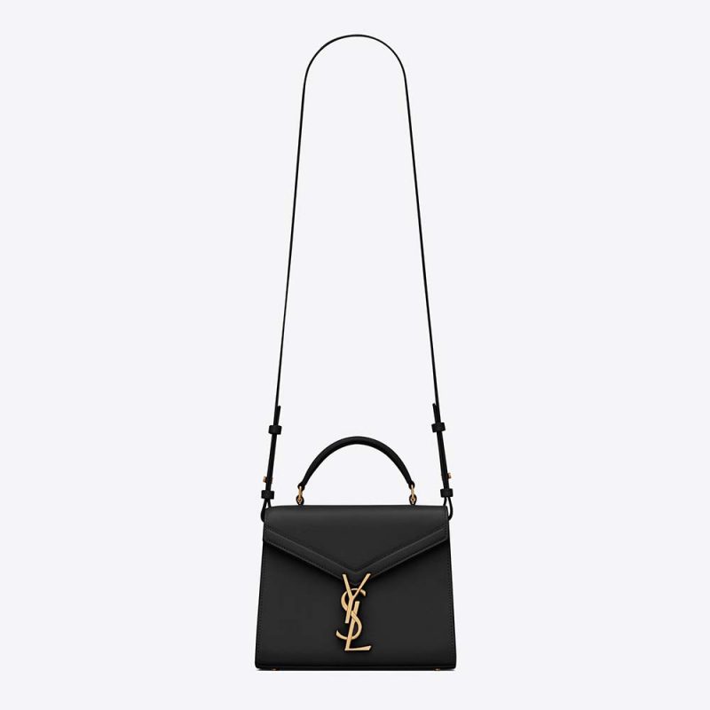 Saint Laurent YSL Women Cassandra Mini Top Handle Bag in Crocodile