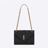 Saint Laurent YSL Women Envelope Medium Bag in Mix Matelasse Grain DE Poudre Embossed Leather