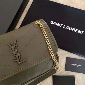 Saint Laurent YSL Women Niki Baby in Lambskin-Dark Green