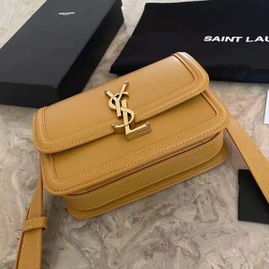 YSL SOLFERINO SMALL SATCHEL IN BOX SAINT LAURENT LEATHER