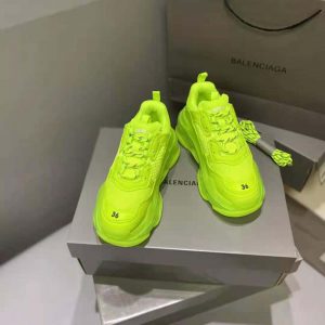 Balenciaga Triple S Size 38 (US Womens Size 8) Neon Yellow Clear Sole  Sneakers