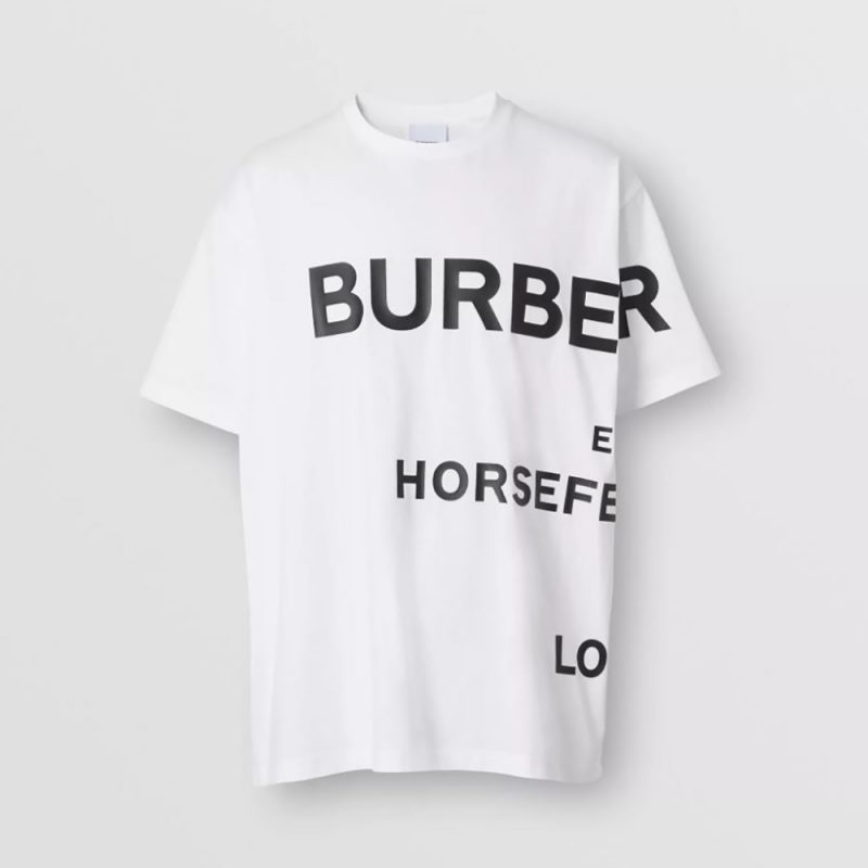 Burberry Men Logo Detail Cotton Pique Polo Shirt-Black