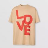 Burberry Men Love Print Cotton Oversized T-shirt
