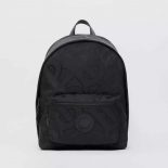 Burberry Men Monogram Recycled Polyester Jacquard Backpack-Black