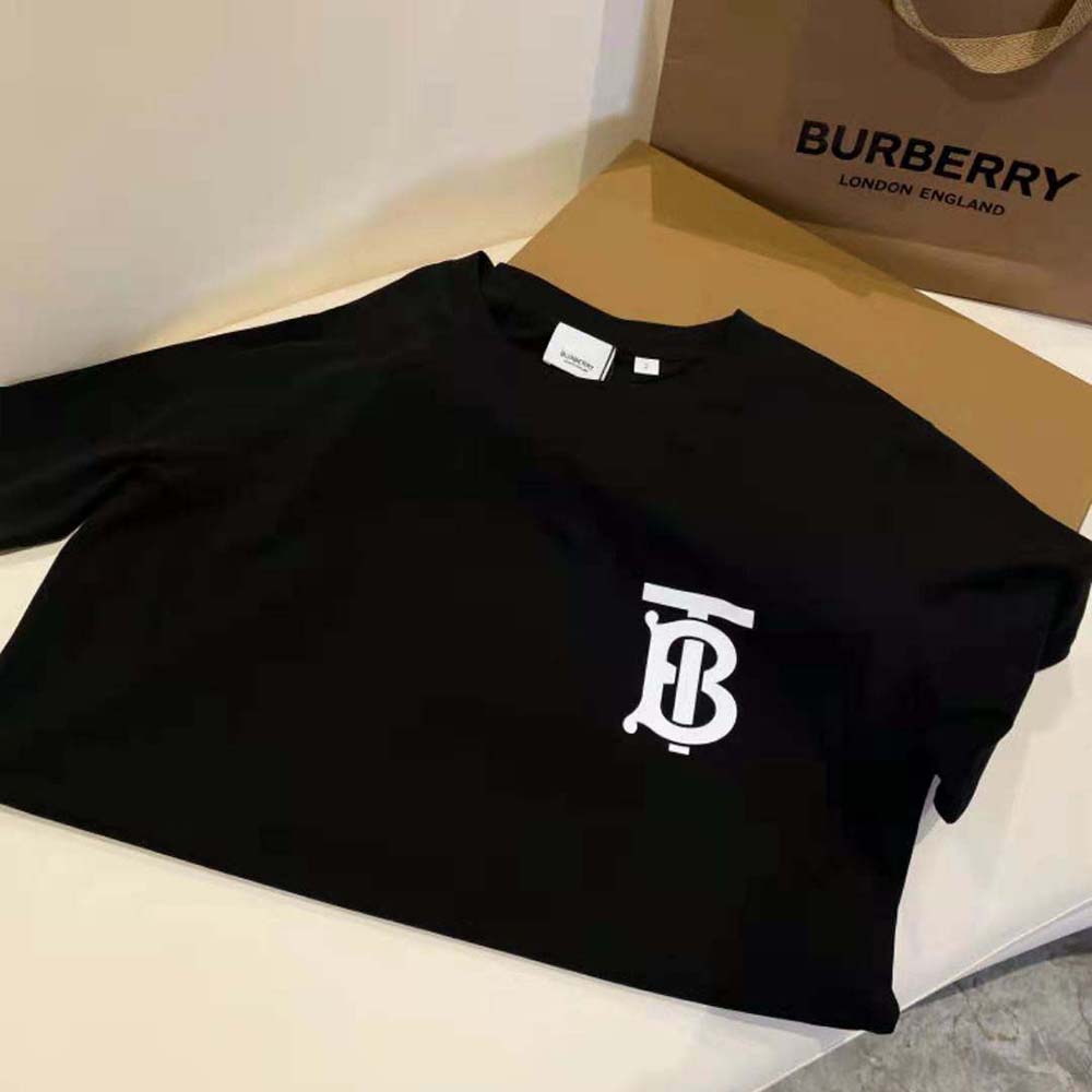 Burberry Monogram Motif Cotton T-Shirt Soft Fawn/Black