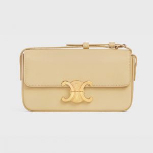 celine triomphe shoulder bag in shiny calfskin